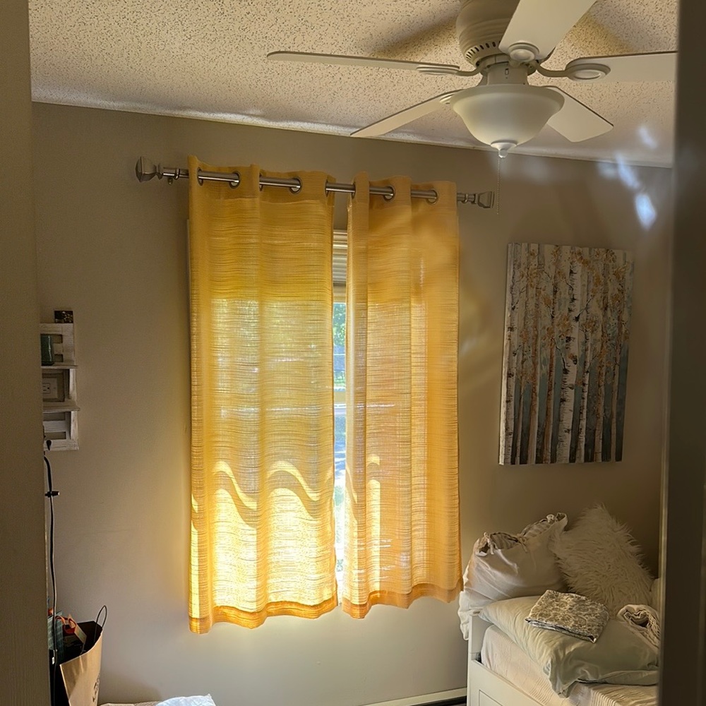 Broyhill yellow curtains